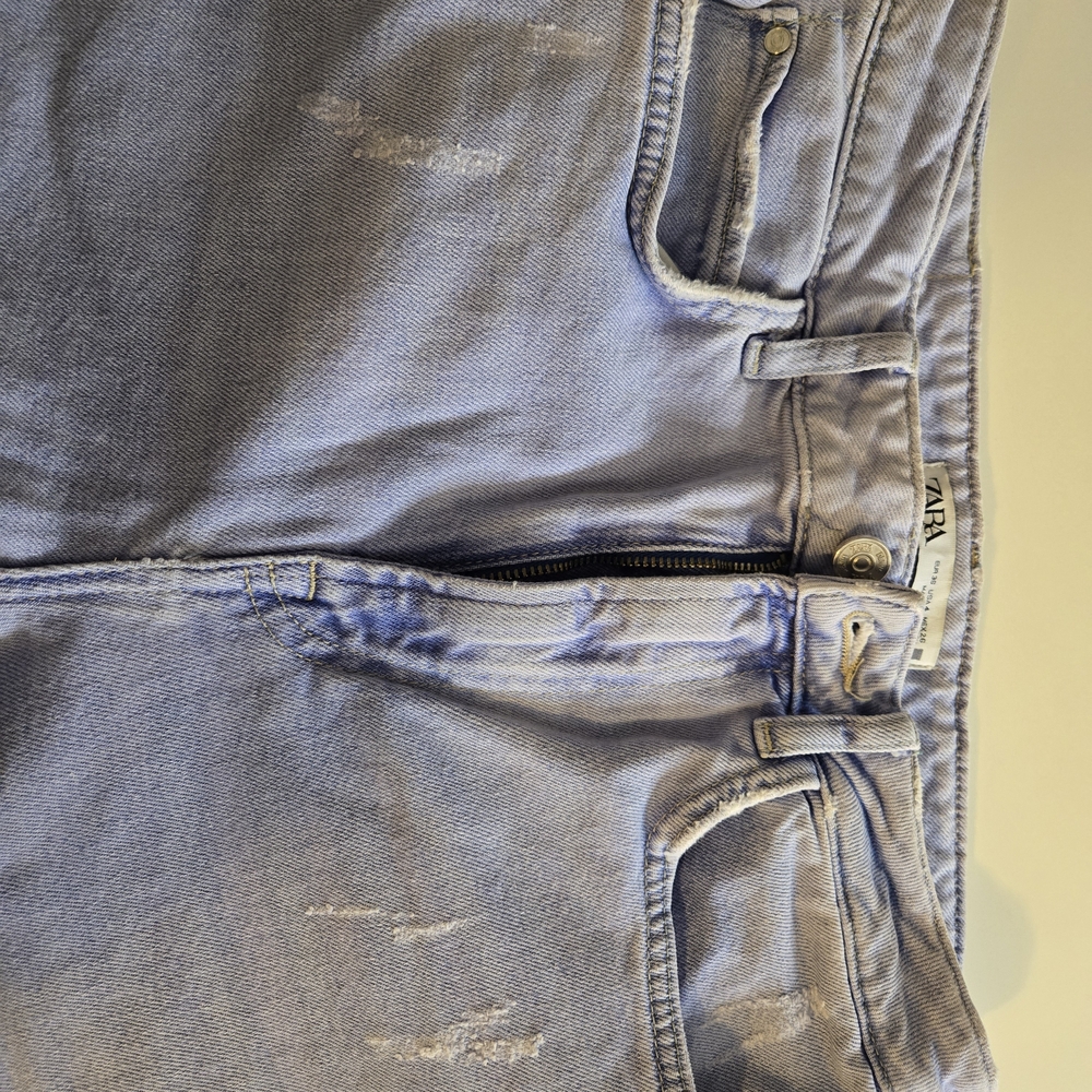 Zara Light Blue Distressed Jeans